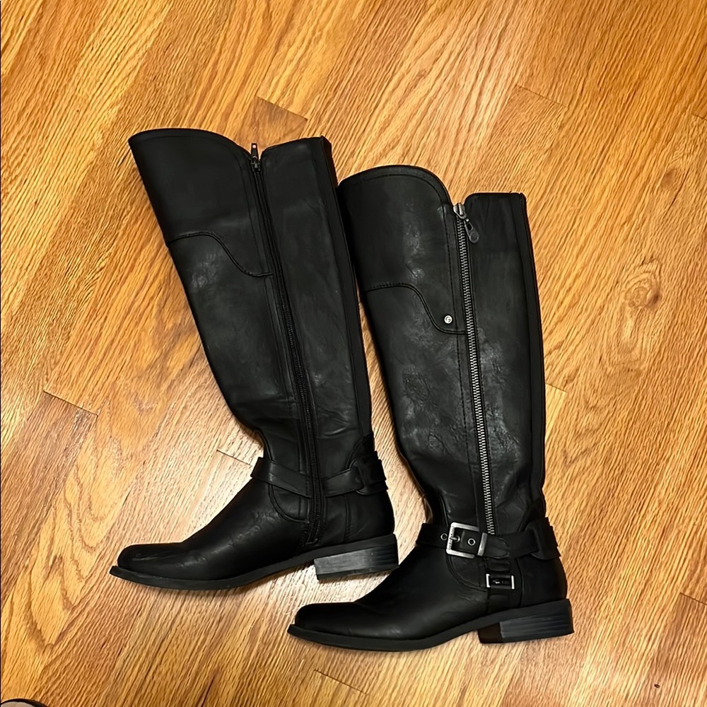 Black  Knee-High Boots 
G by Guess